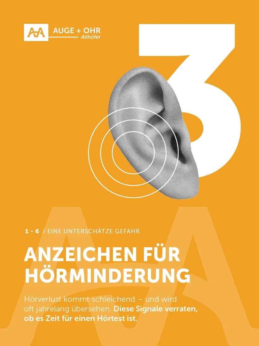 „3 Anzeichen für ein Hörgerät, Slide 1 von 6